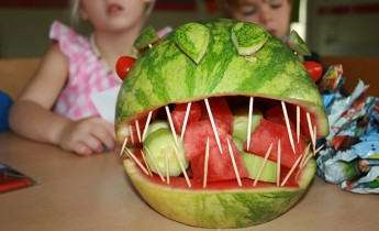 traktaktie-watermeloen-dino