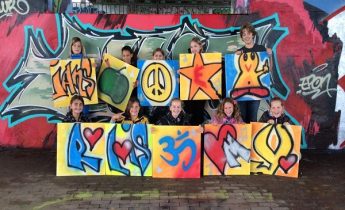 kinderfeestje graffiti Amsterdam